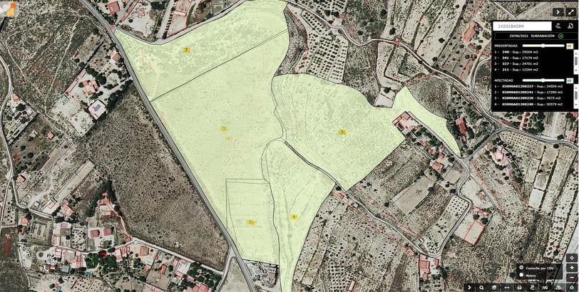 Cartografia catastral sobre ortofotografía aérea
