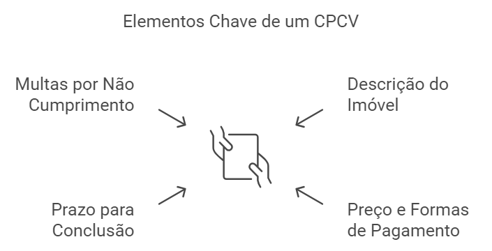 elementos chave de um contrato de promessa de compra e venda, multa, prazo, descrição e preço