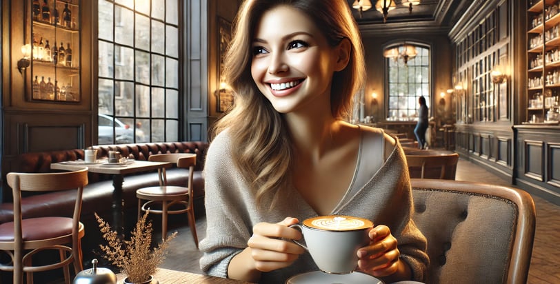 mulher escolhendo o melhor café