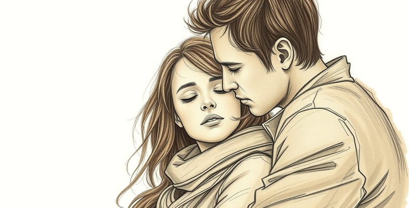 a couple hugging each other