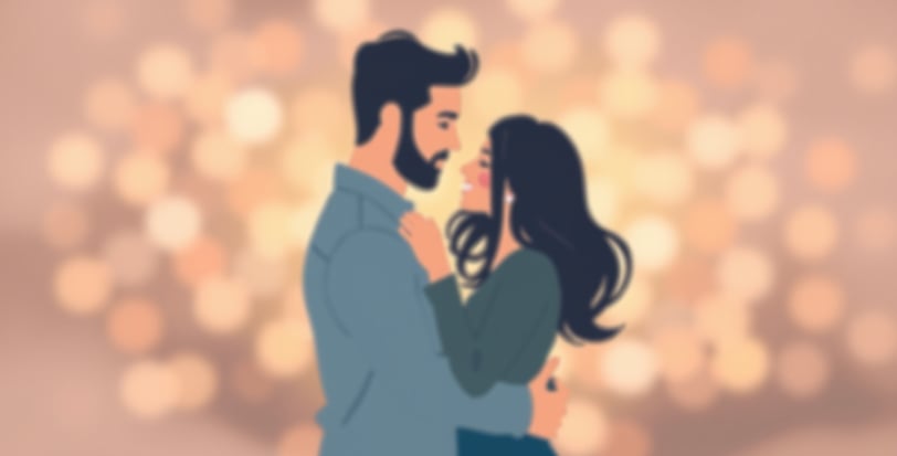 a man and woman hugging