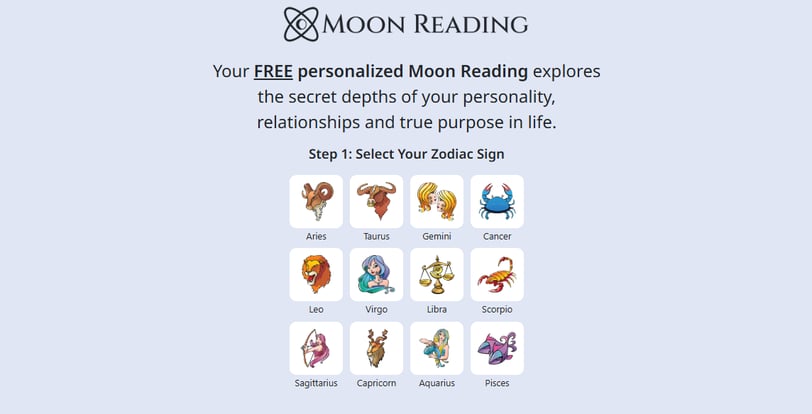 free personalized Moon Reading