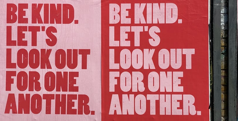 a poster board with a quote on it