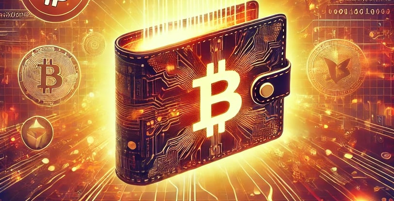 a hot wallet with a bitcoin symbol