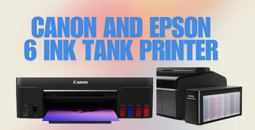 Close-up of the Epson EcoTank L805's ink tank system, highlighting its cost-effective and efficient