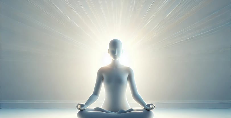Abstract representation of the Padmasana pose.