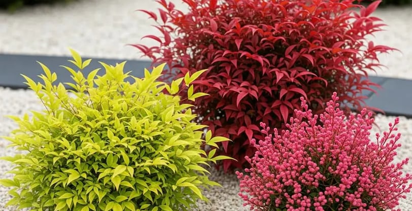 Colorido durante todo el año con las variedades de Nandina doméstica