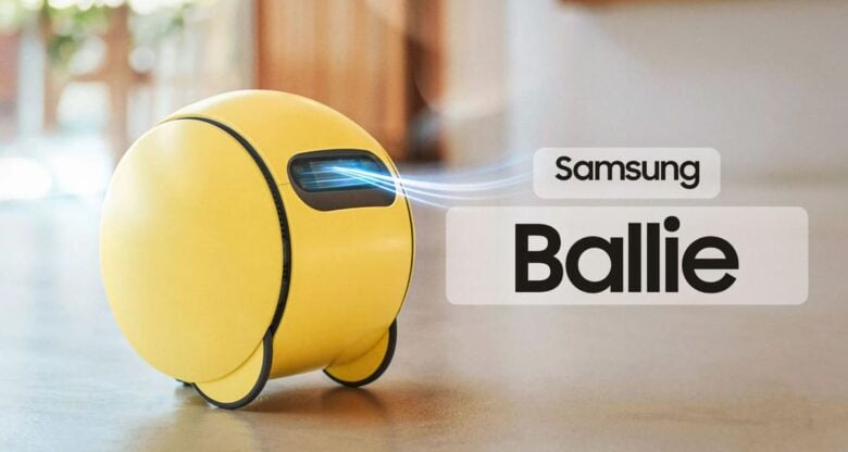a yellow ball with a samsung logo on it