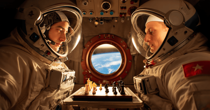 Partie d'échecs dans l'espace