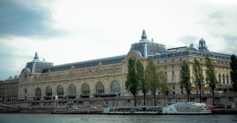 he museum d'orsay with its works of art, built in the old railway train station in Paris