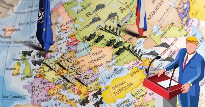 Donald Trump en un Mapa del mundo