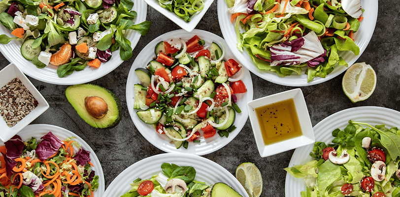 Saladas ealimentos crus