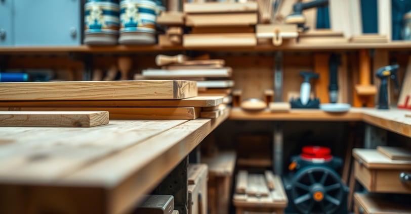 a room with a lot of woodworking tools
