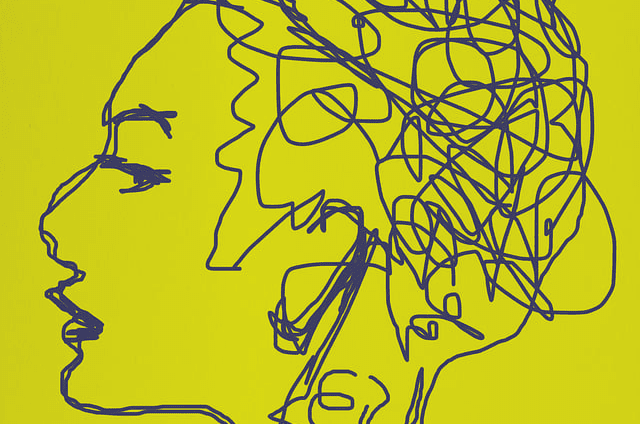illustration, visage de femme de profil