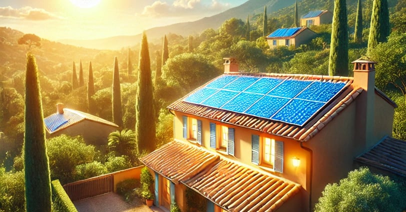 panneau solaire dans le sud de la France