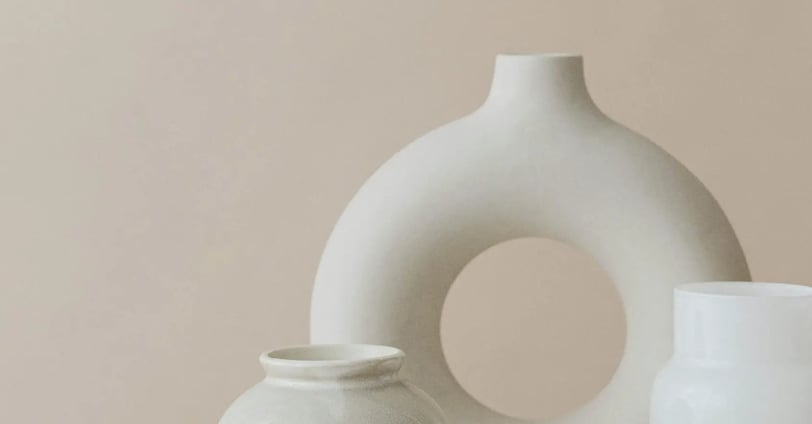 décoration sensorielle vase beige