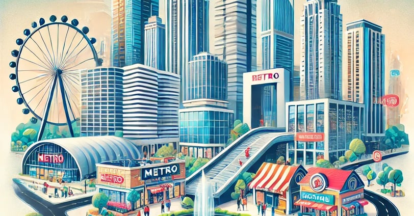 An illustration of the city of Noida.