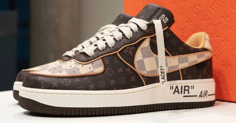 for luxury nike air sneakers in collaboration with Louis Vuitton