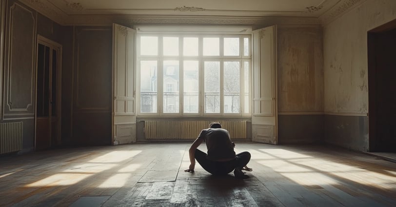 un homme qui travaille a la pose du sol