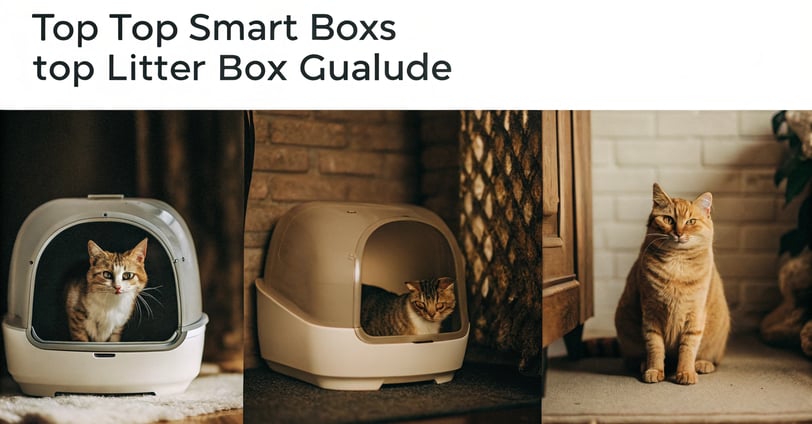 a cat in a box with a cat in the background