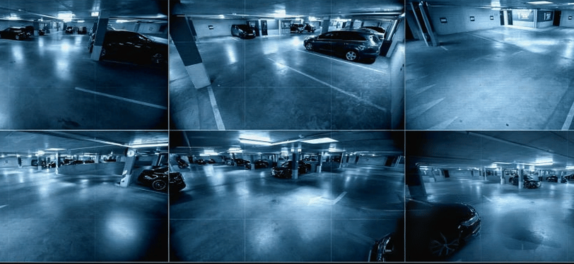 Remote CCTV UK camera monitors a UK car park, offering live security to prevent vandalism and theft.