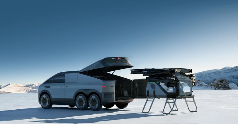 a vehicle with a camera attached to it