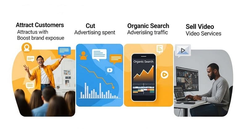 Graphic: 5 ways to profit with video creation.