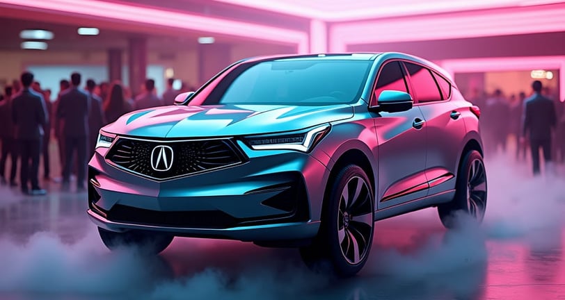 a car with a pink neon - lite up on the ground