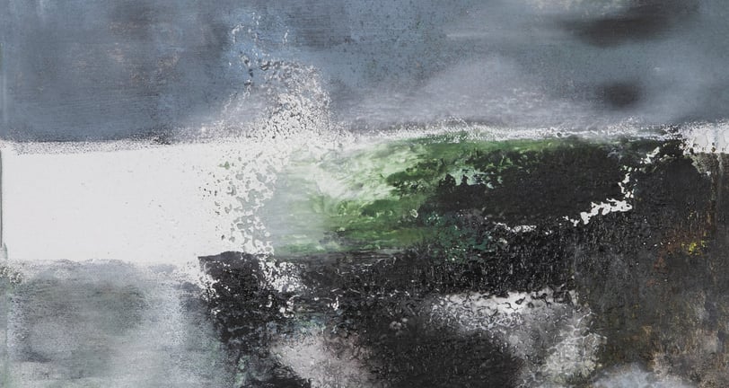 Landscape series/ 200euro/2024/ 40x40/Acryl painting, mixed media