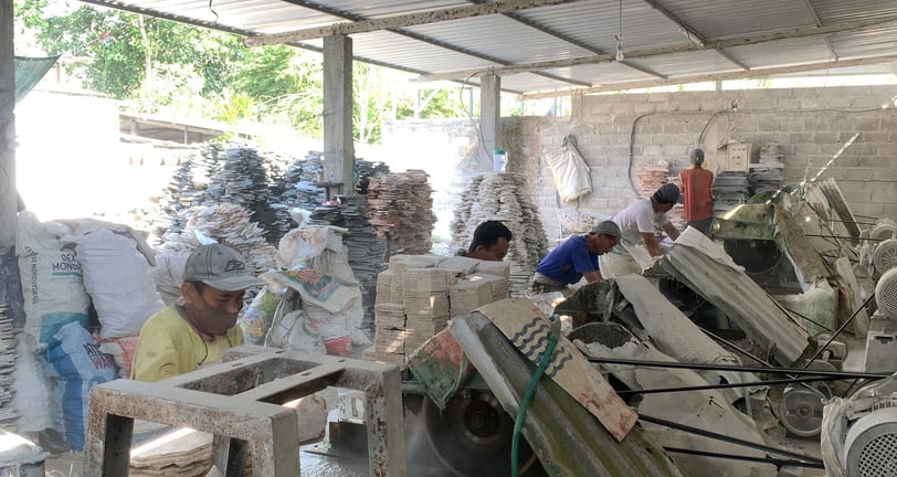 Image gallery: our workers are making mosaic stones