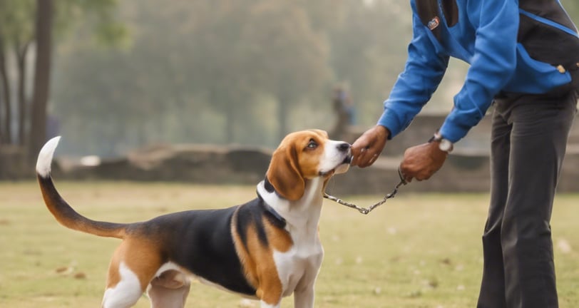white and brown short coated dog lying on white sand during daytime