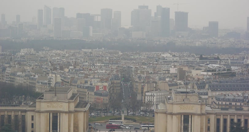 Paris cityscape of a city with a lot of buildings