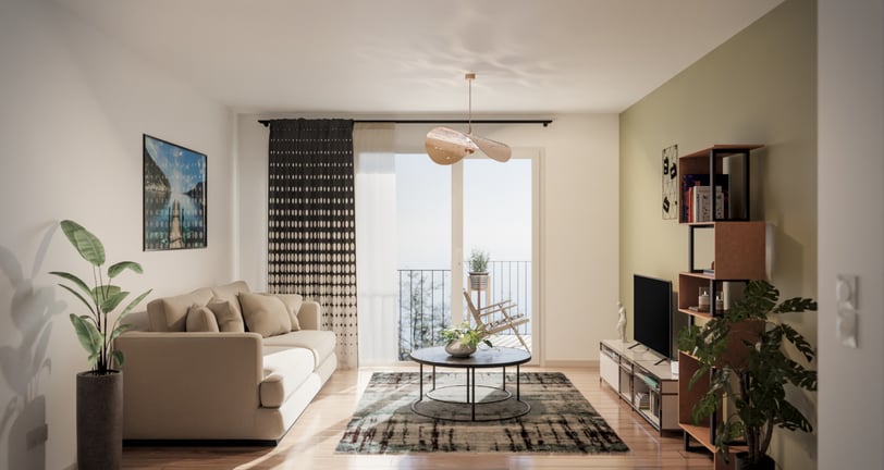 Perspective intérieure de logement