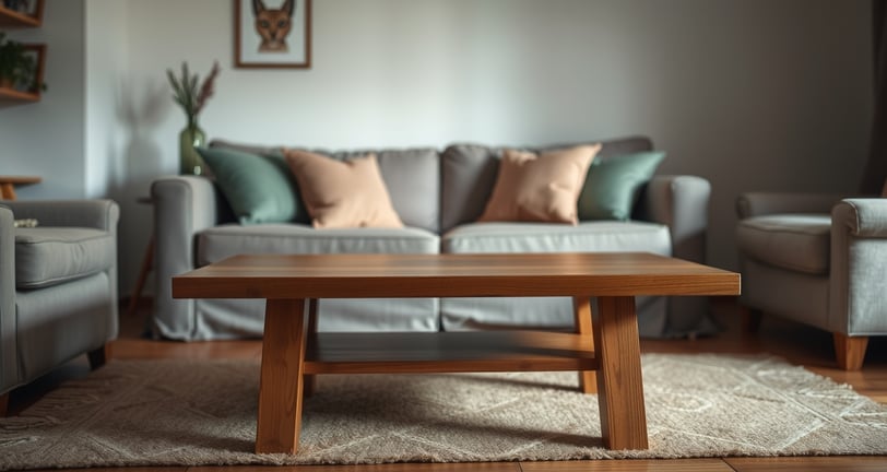 wooden coffee table