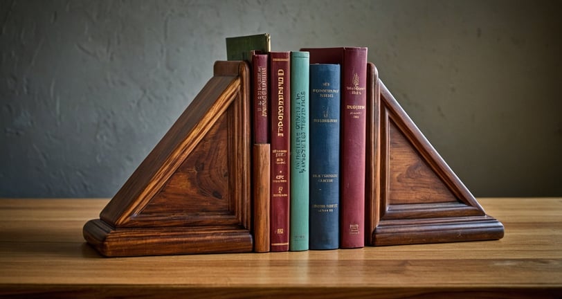 wooden bookends