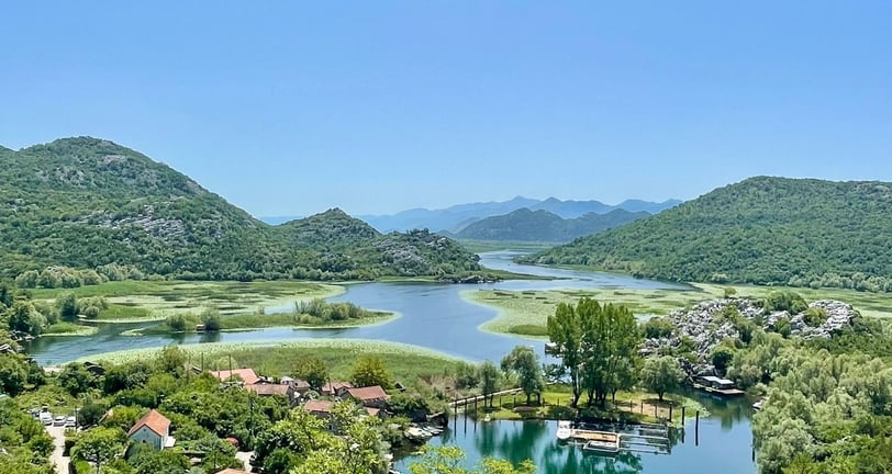 fishermans village on lake skadar