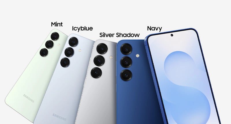 a group of three different colored smartphones