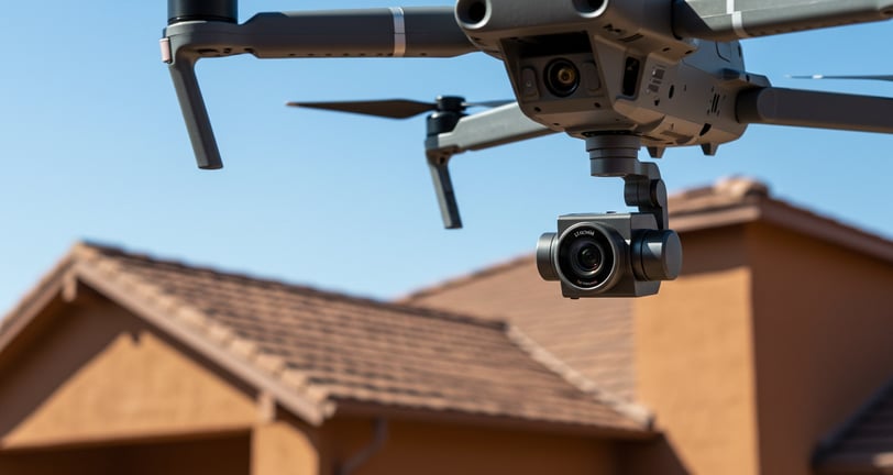 drone performing a roof inspection