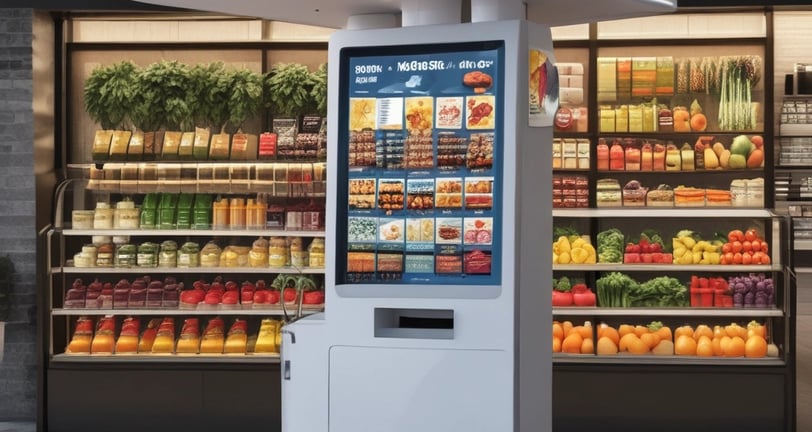 A person in a striped shirt operates a juice vending stall, preparing drinks for customers. The stall features multiple juice dispensers with labels in a foreign language, and a variety of disposable cups stacked next to them. Fresh fruits can be seen on the counter and in baskets, indicating the use of fresh ingredients.