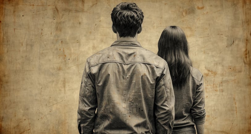 a man and woman standing next to each other