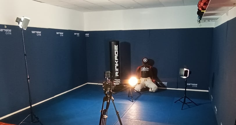 matériel interview pour les licenciés du club de boxe/MMA de la Brède