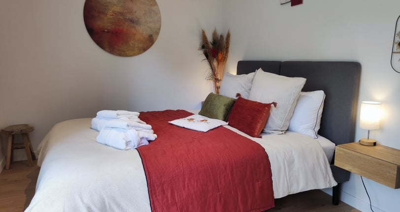 Cabane romantique éclairée