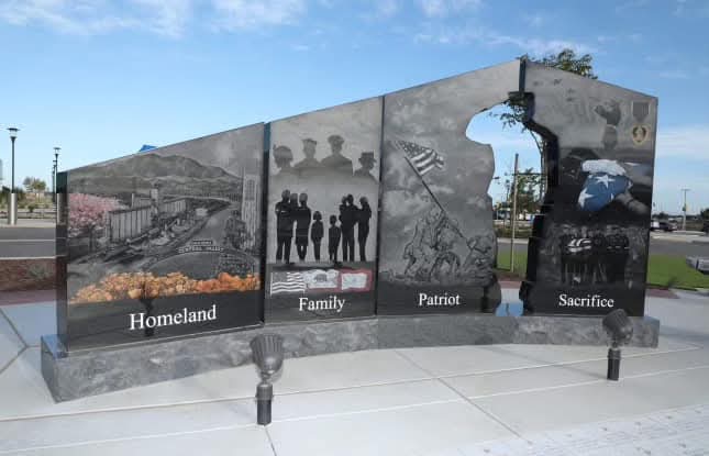 Gold Star Memorial Monument in front of the Richard A. Pittman VA Clinic in French Camp, CA