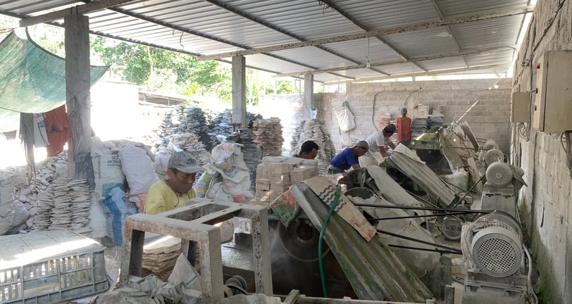 Image gallery: our workers are making mosaic stones 2