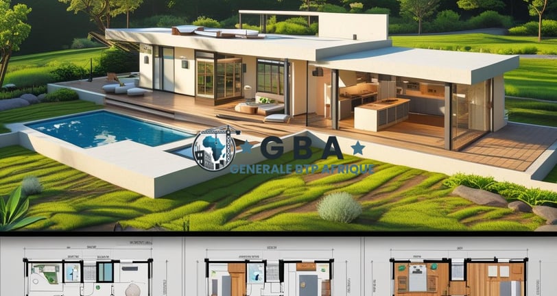 a house plan with a pool and a pool