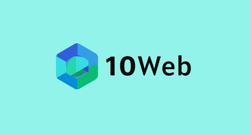 a logo for the word 10web