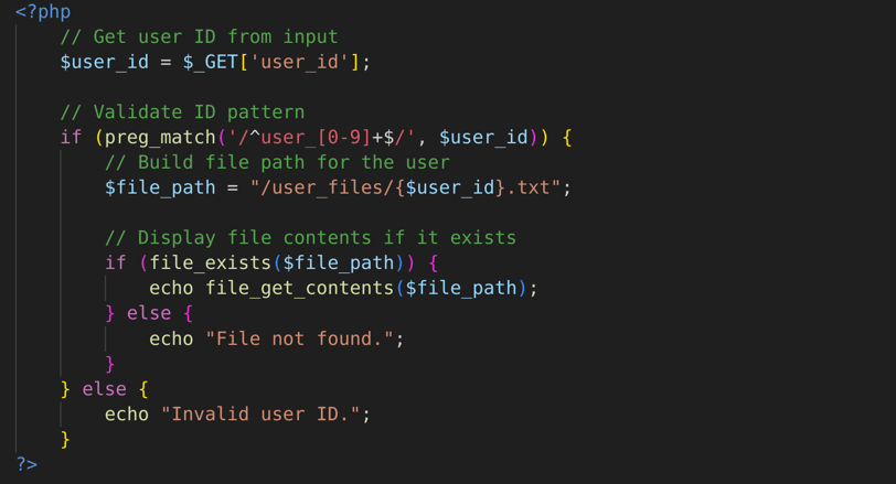 IDOR Vulnerable Code