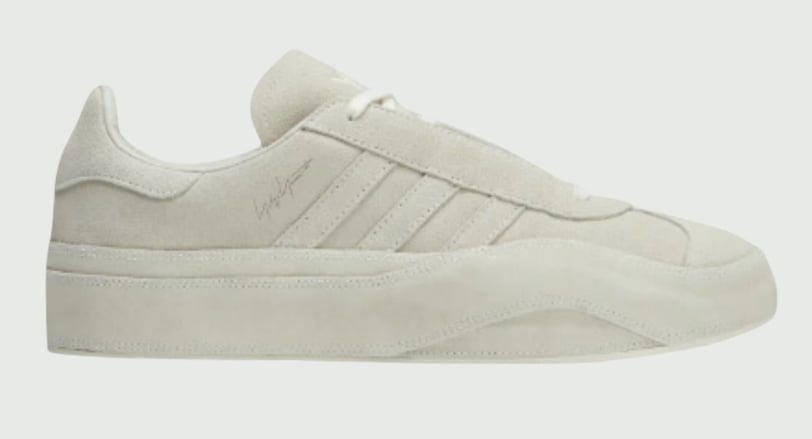a off-white adidas sneakers with a off-white sole, adidas Y-3 Gazelle.