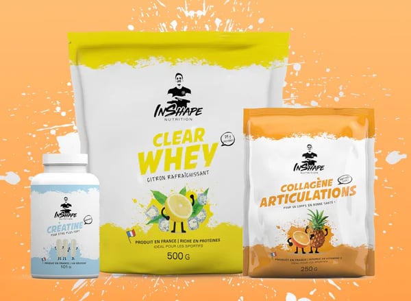 Sachets de compléments alimentaires Inshape nutrition