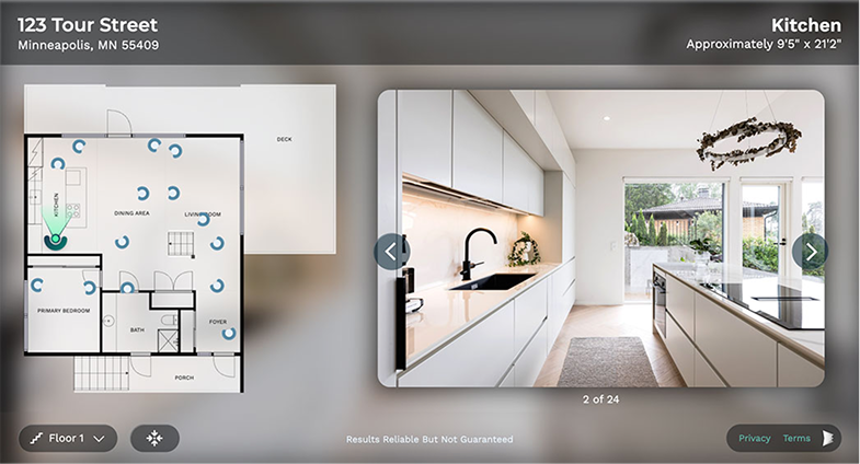 Example of an interactive tour of a residential property.